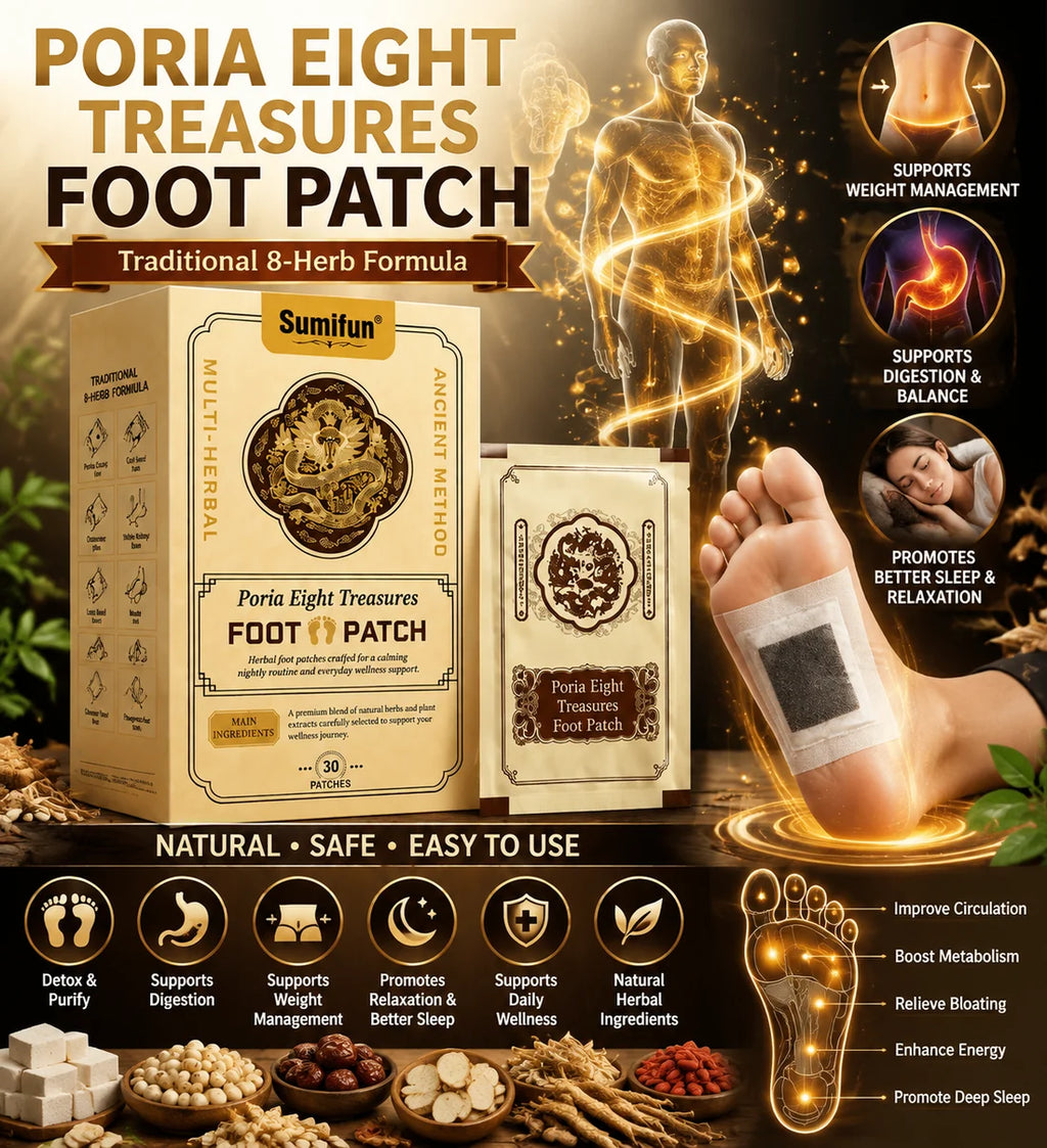 لصقات القدم العشبية Poria Eight Treasures