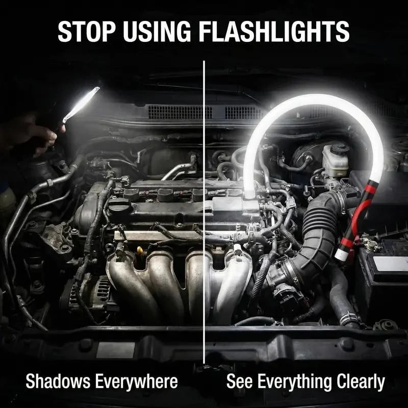 FlexBeam™ Bendable LED Work Light – 27 in, 800 Lumens, Hands-Free